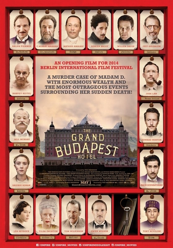

Постер к фильму "Отель «Гранд Будапешт»" (The Grand Budapest Hotel) 50x70 см