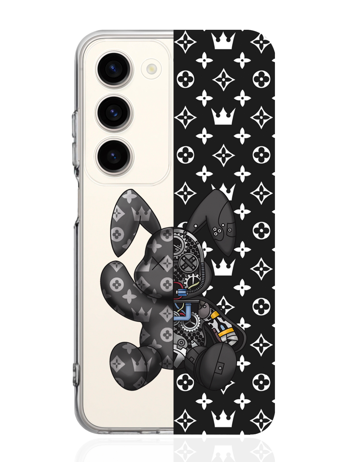

Чехол MustHaveCase для Samsung Galaxy S23 Bunny Черный прозрачный, Прозрачный;черный;белый