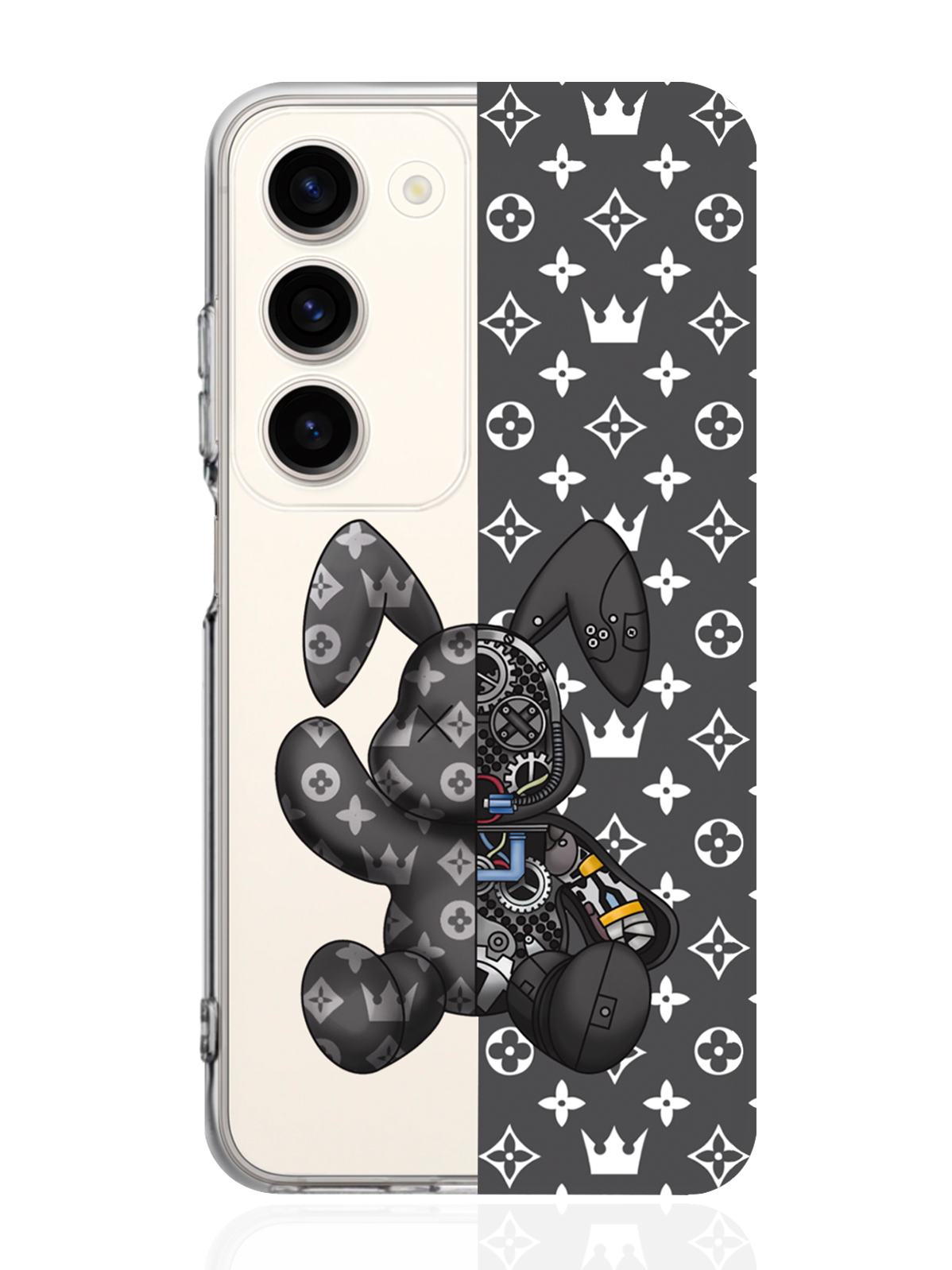 

Чехол MustHaveCase для Samsung Galaxy S23 Bunny Серый прозрачный, Прозрачный;серый;белый