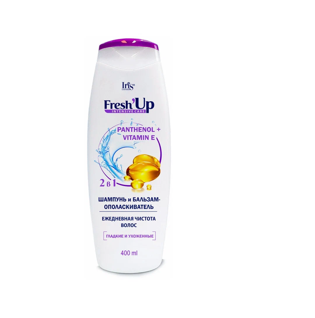 Шампунь и Бальзам-Ополаскиватель 2 в 1 Iris cosmetic Fresh' Up, 400 мл