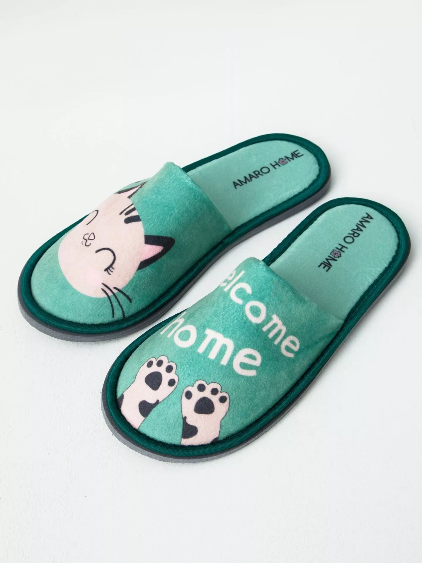 

Тапочки женские AMARO HOME Welcome homе зеленый 36-38 RU