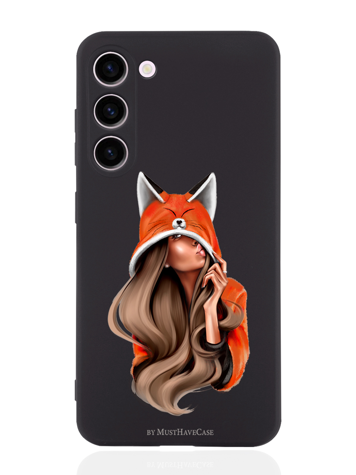 

Чехол MustHaveCase для Samsung Galaxy S23+ Foxy Girl/ Лисичка черный, Оранжевый;черный