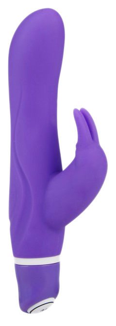 фото Вибратор erotic fantasy силиконовый со стимулятором клитора фиолетовый 12 см
