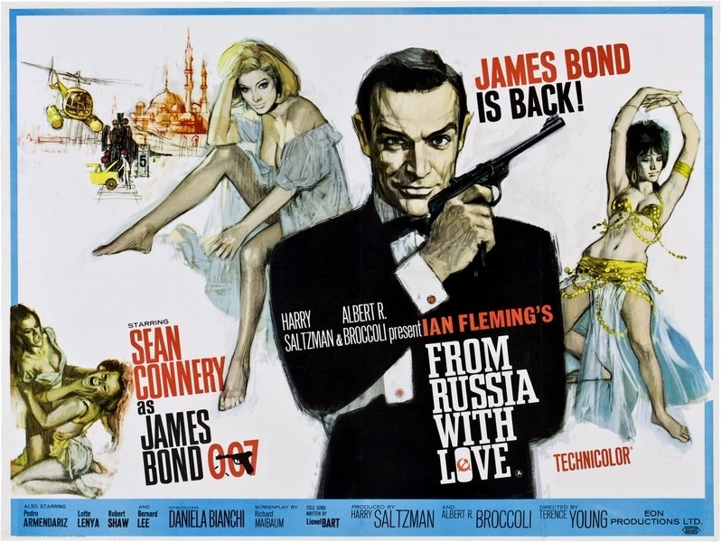 

Постер к фильму "Джеймс Бонд 02 - Из России с любовью" (From Russia with Love) 50x70 см