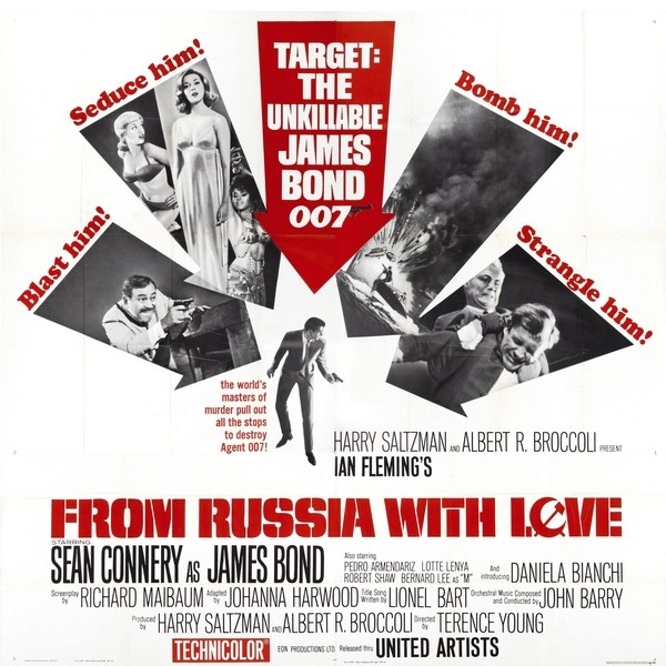 

Постер к фильму "Джеймс Бонд 02 - Из России с любовью" (From Russia with Love) A4
