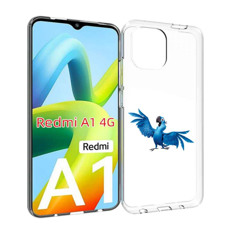 

Чехол MyPads голубой-попугайчик для Xiaomi Redmi A1, Прозрачный, Tocco