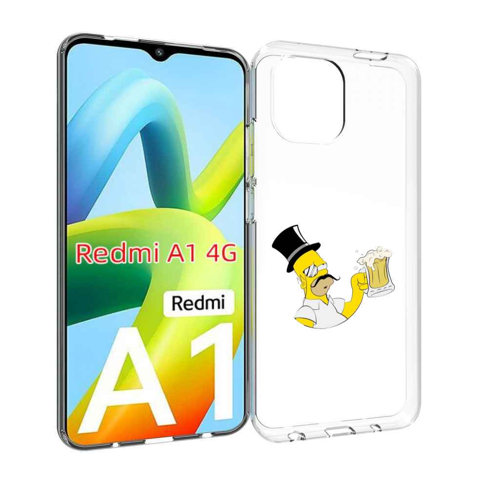 

Чехол MyPads гомер-с-напитком для Xiaomi Redmi A1, Прозрачный, Tocco