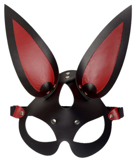 Маска Sitabella с длинными ушками черно-красная