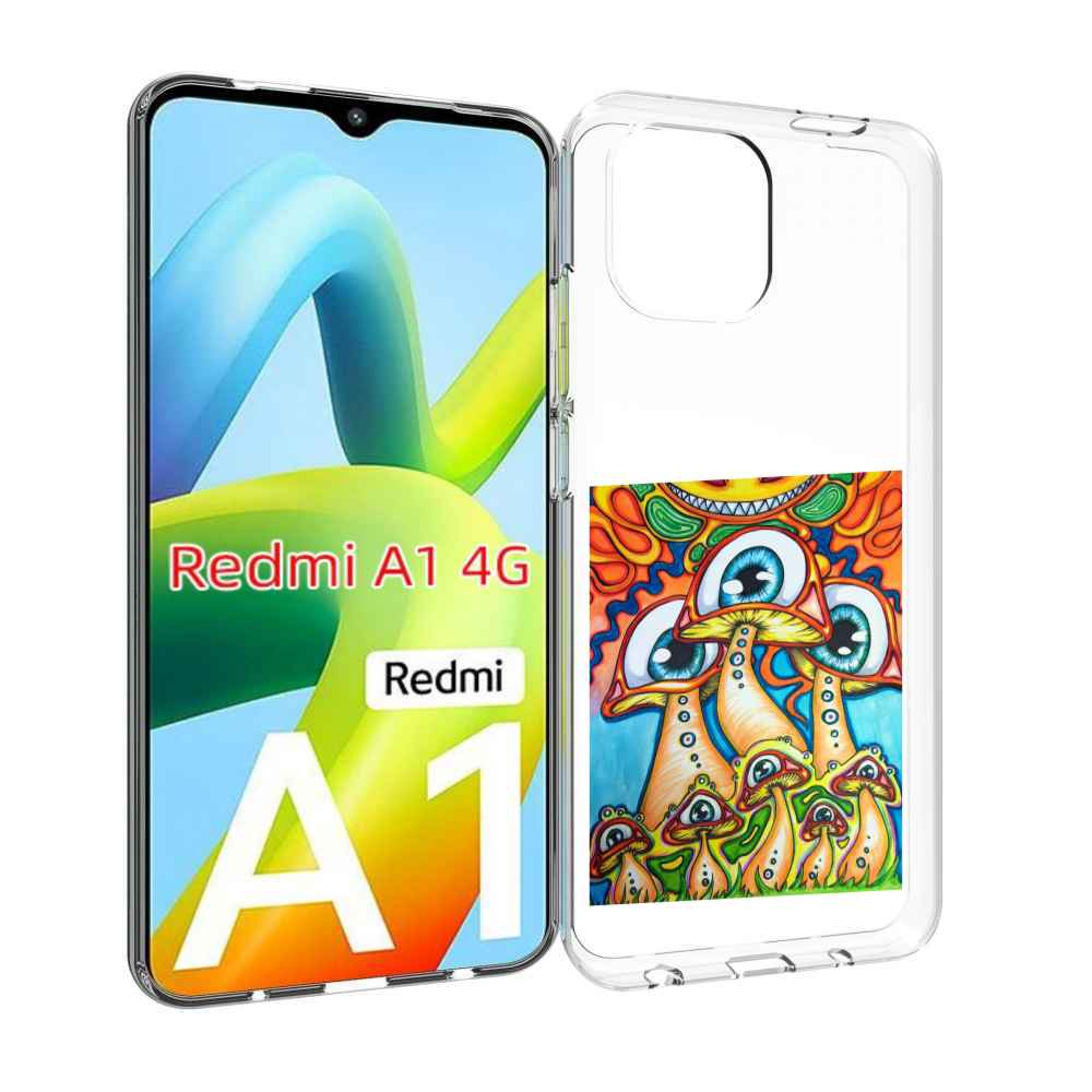 

Чехол MyPads грибы с глазами для Xiaomi Redmi A1, Прозрачный, Tocco