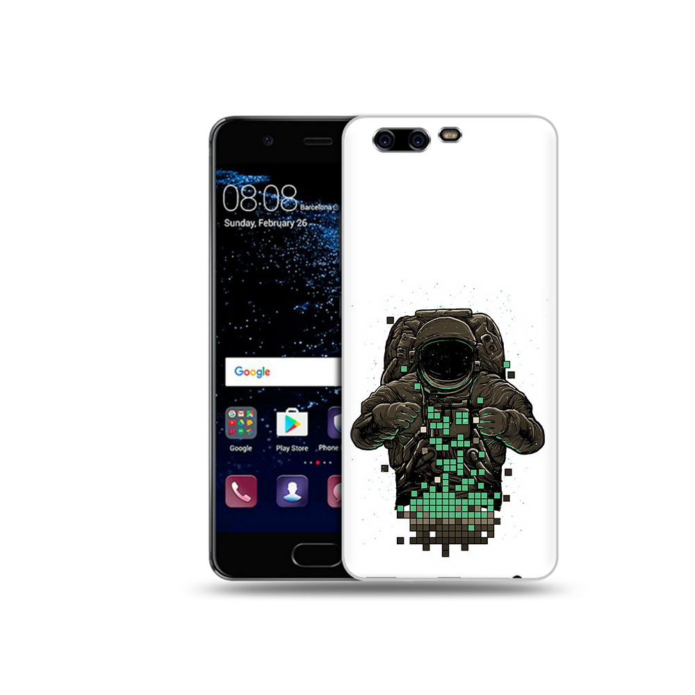 

Чехол MyPads Tocco для Huawei P10 космонавт с пикселями (PT60870.50.394), Прозрачный, Tocco