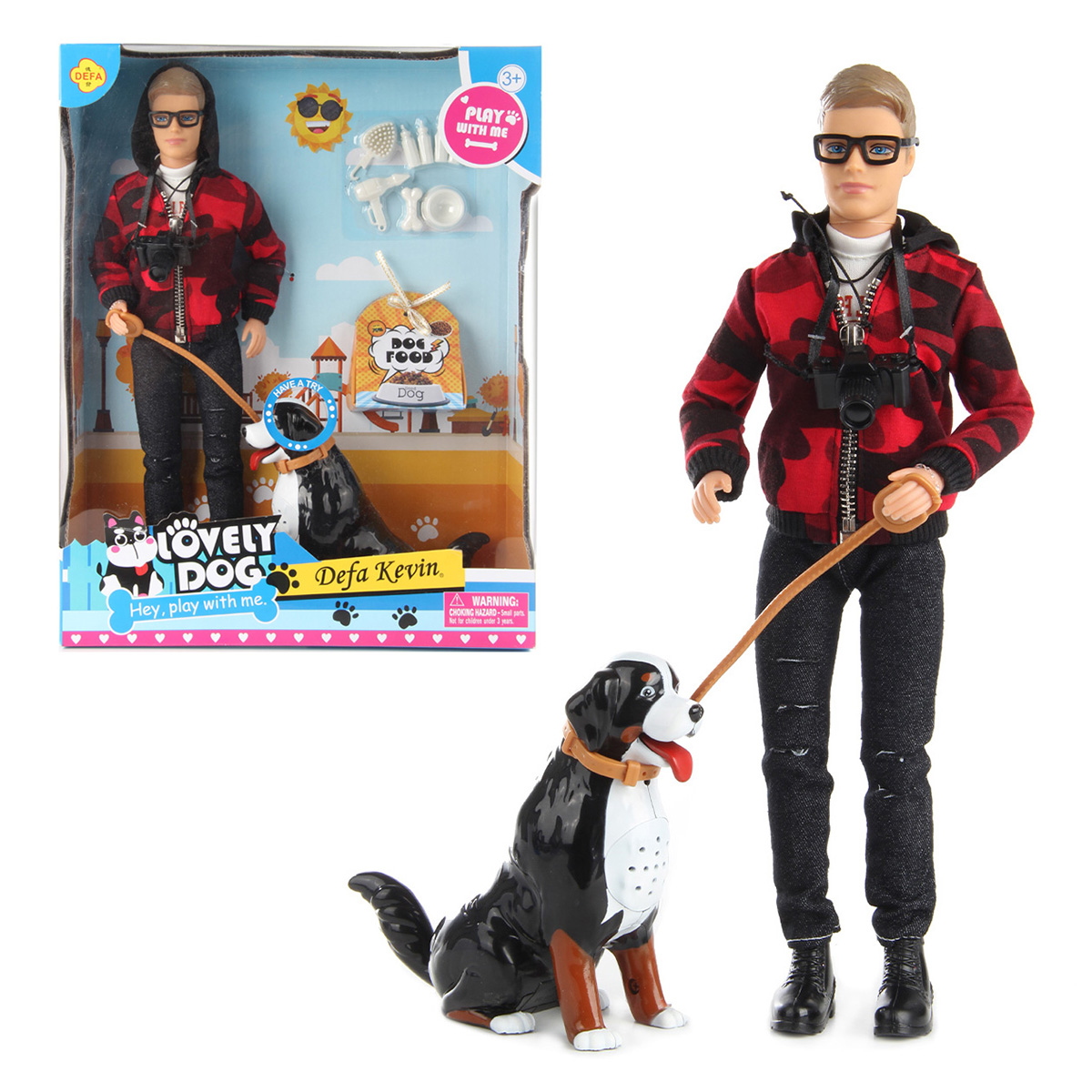 

Детская кукла Defa Kevin мальчик Кевин с питомцем 31 см 91552