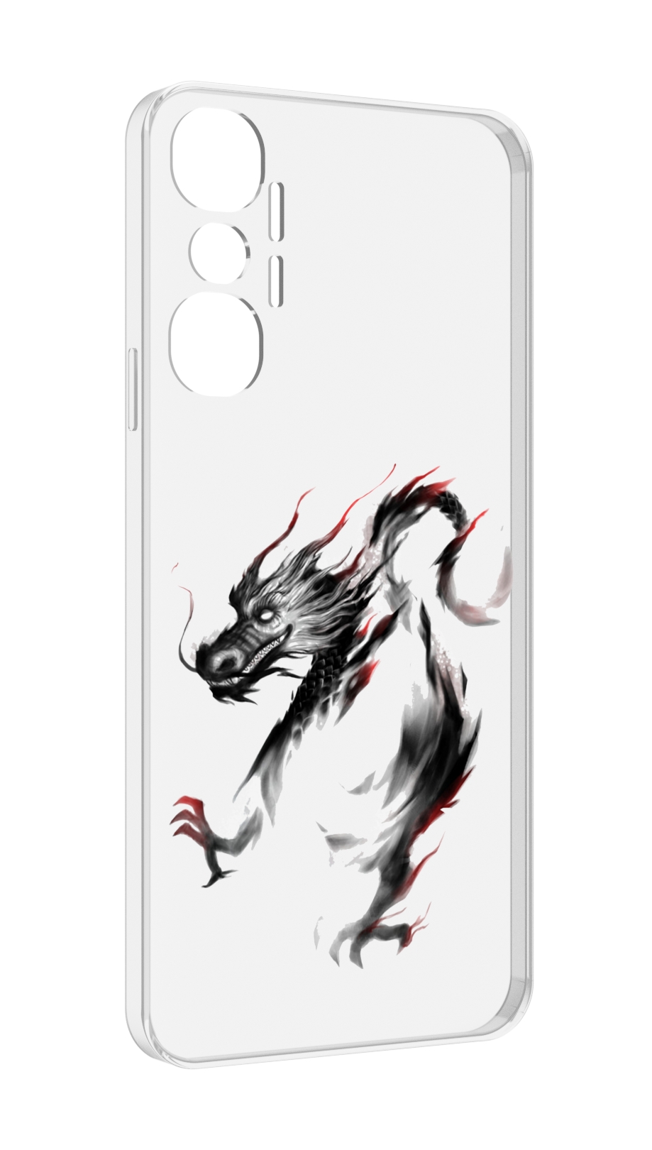 

Чехол MyPads черный дракон для Infinix Hot 20 4G, Прозрачный, Tocco