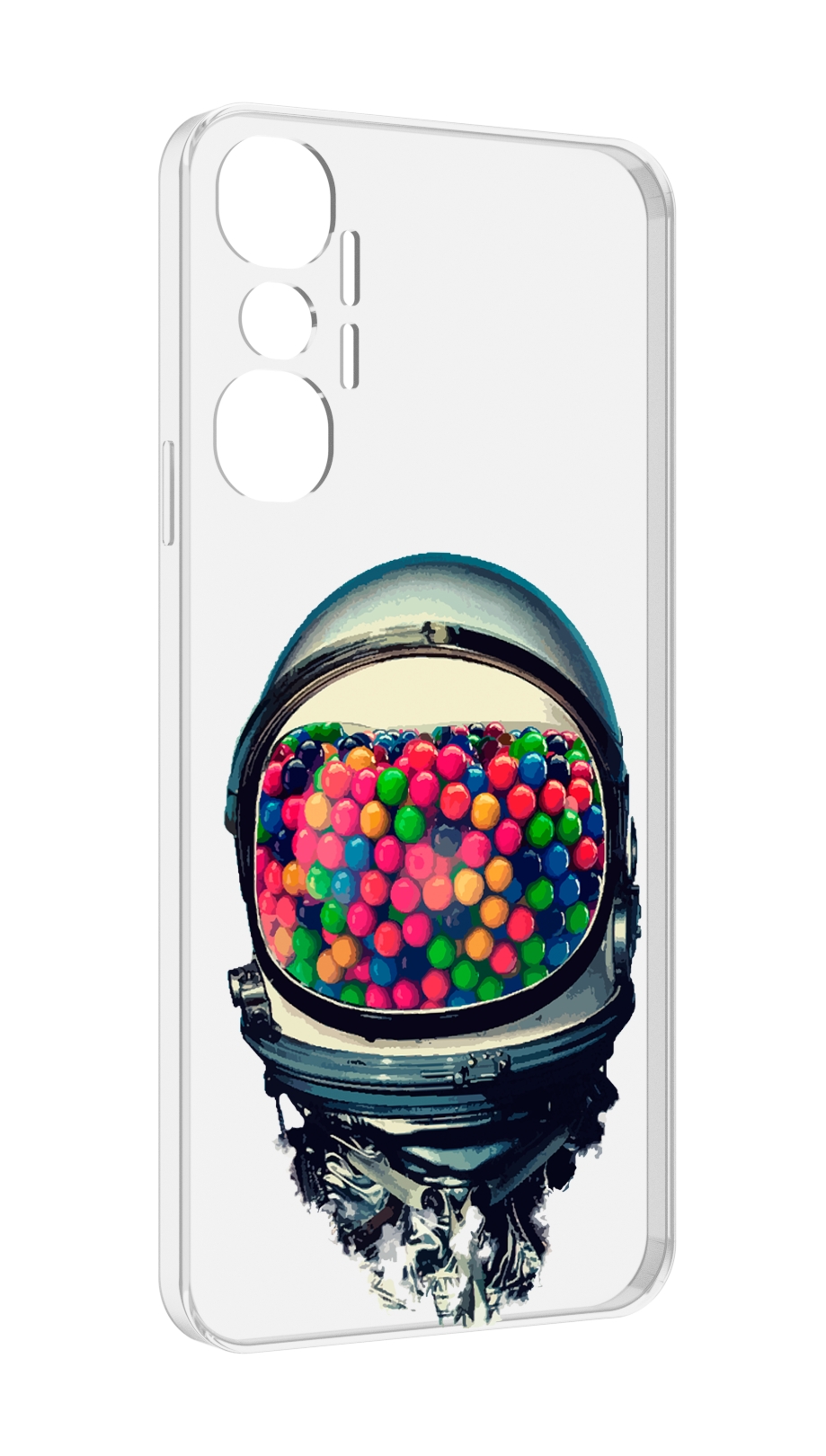 

Чехол MyPads шлем космонавта для Infinix Hot 20 4G, Прозрачный, Tocco