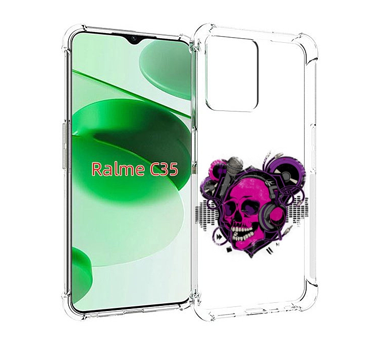 

Чехол MyPads череп 1 для Realme C35 / Narzo 50A Prime, Прозрачный, Tocco