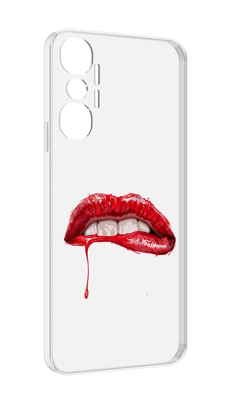 

Чехол MyPads яркие красные губы для Infinix Hot 20 4G, Прозрачный, Tocco