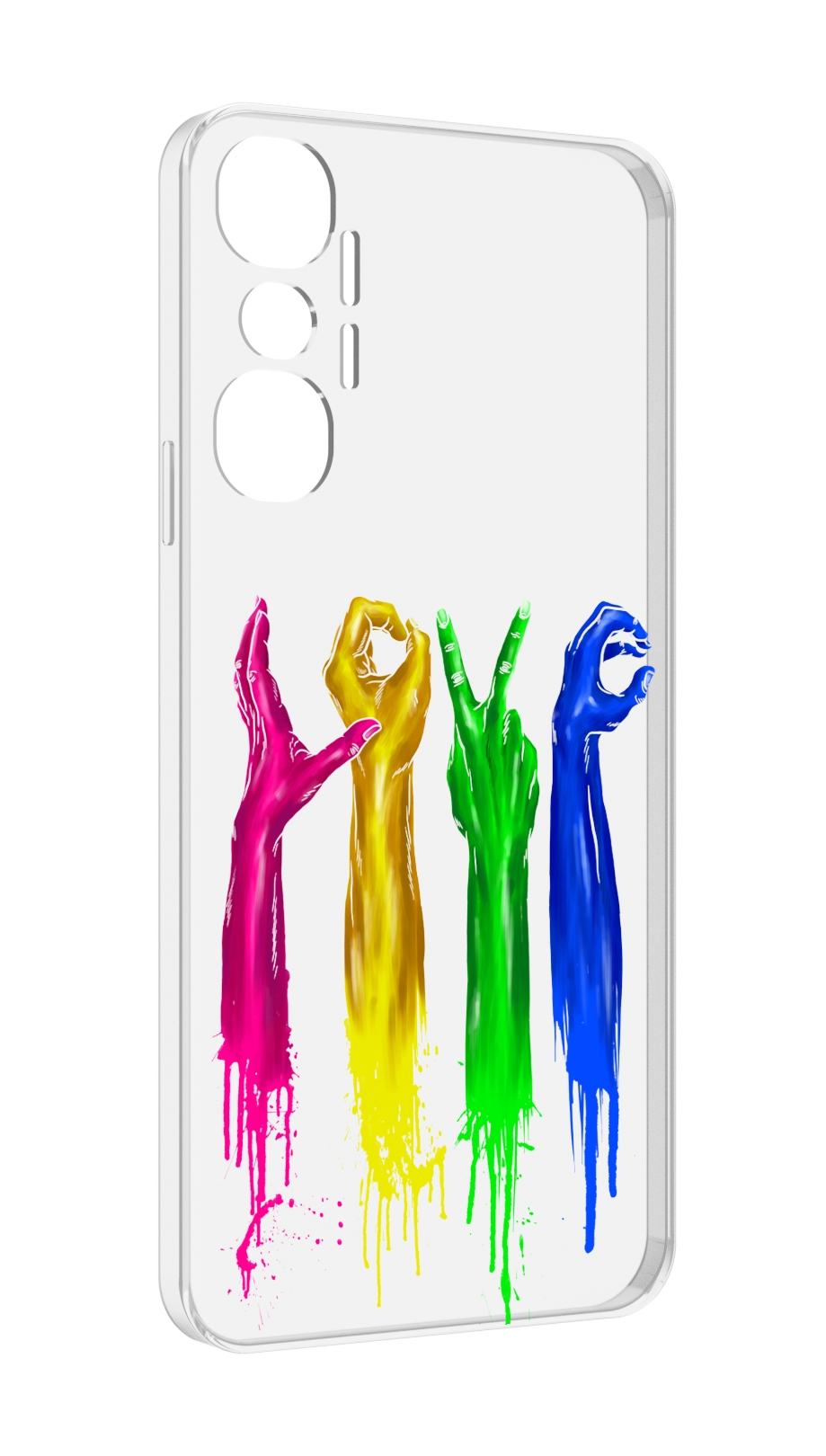 

Чехол MyPads яркие руки love для Infinix Hot 20 4G, Прозрачный, Tocco