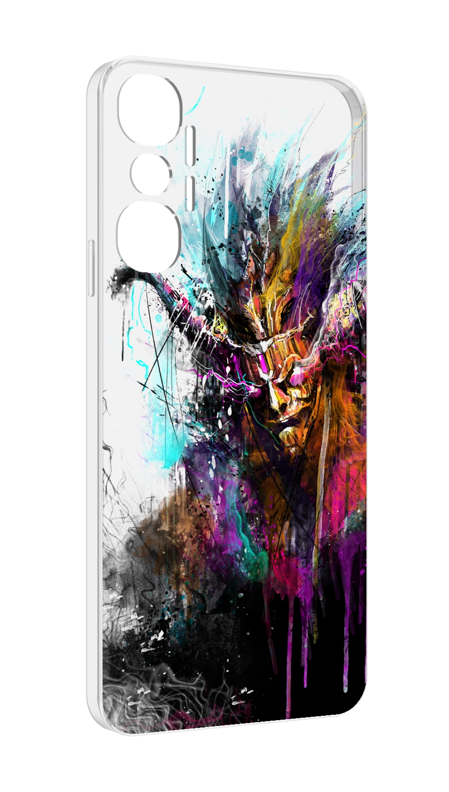 

Чехол MyPads яркий дьявол для Infinix Hot 20 4G, Прозрачный, Tocco