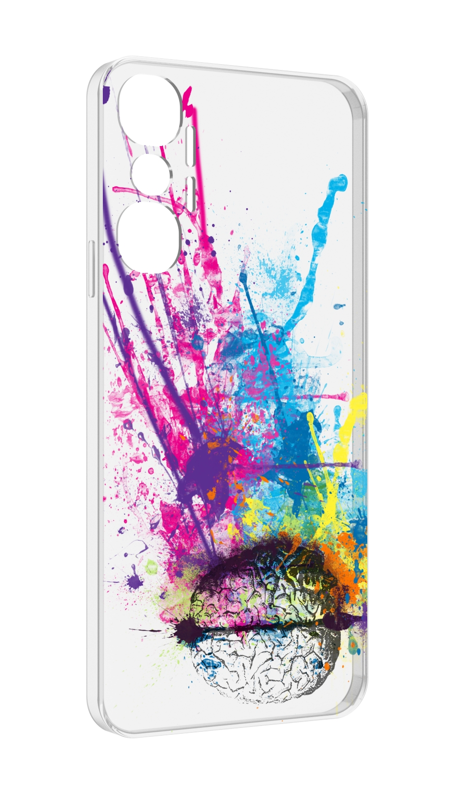 

Чехол MyPads яркий красочный мозг для Infinix Hot 20 4G, Прозрачный, Tocco