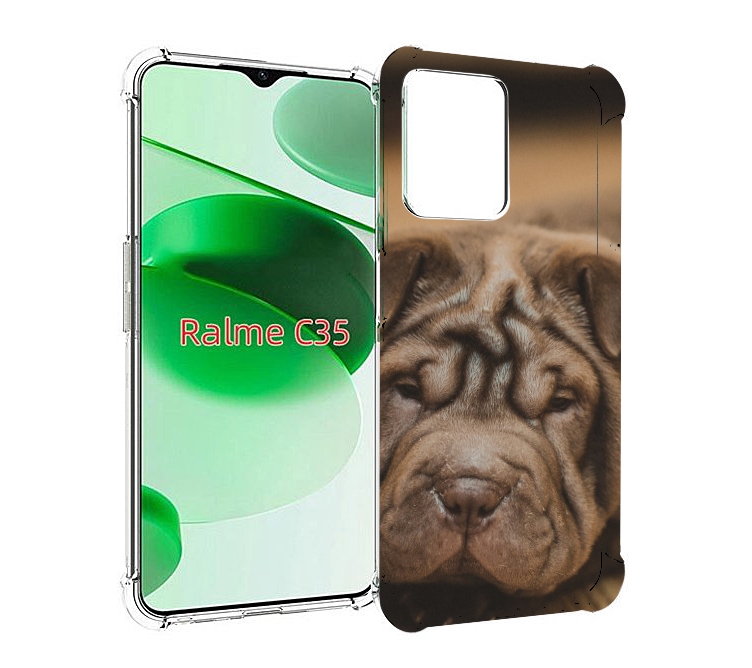 

Чехол MyPads шарпеи для Realme C35 / Narzo 50A Prime, Прозрачный, Tocco