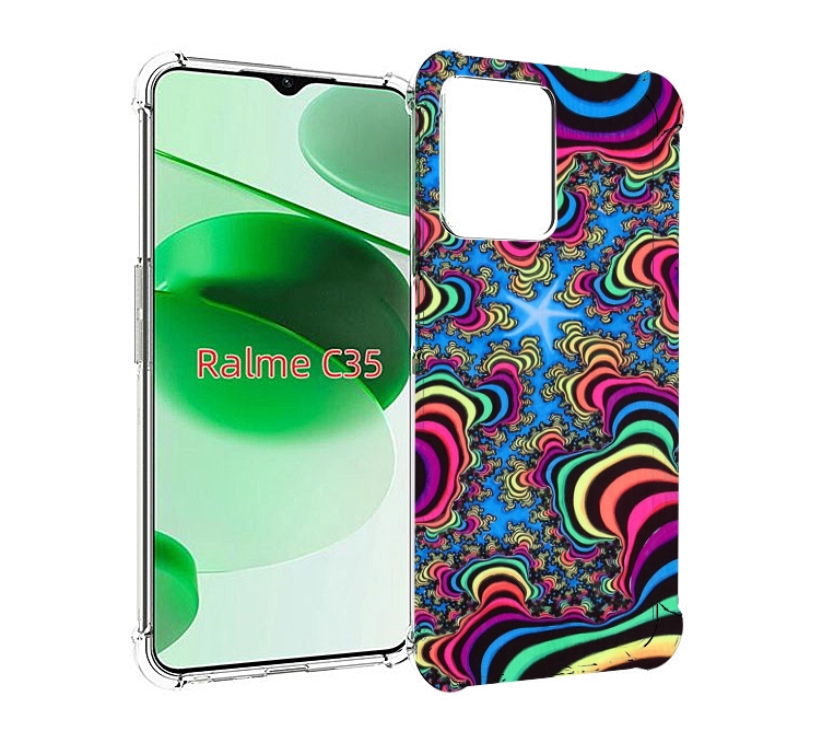 

Чехол MyPads щупальца иллюзия для Realme C35 / Narzo 50A Prime, Прозрачный, Tocco