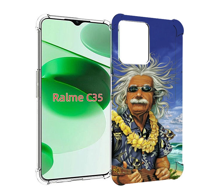 

Чехол MyPads энштейн на отдыхе для Realme C35 / Narzo 50A Prime, Прозрачный, Tocco