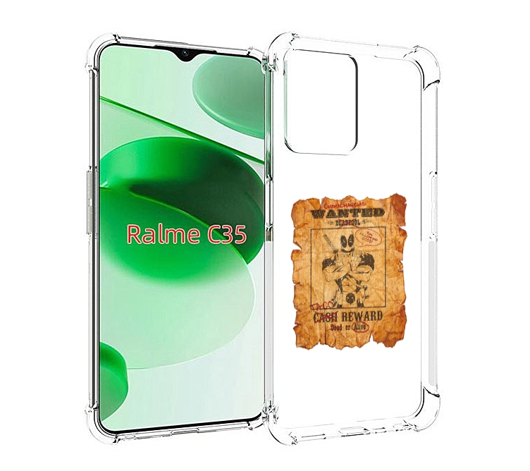 

Чехол MyPads дедпул для Realme C35 / Narzo 50A Prime, Прозрачный, Tocco