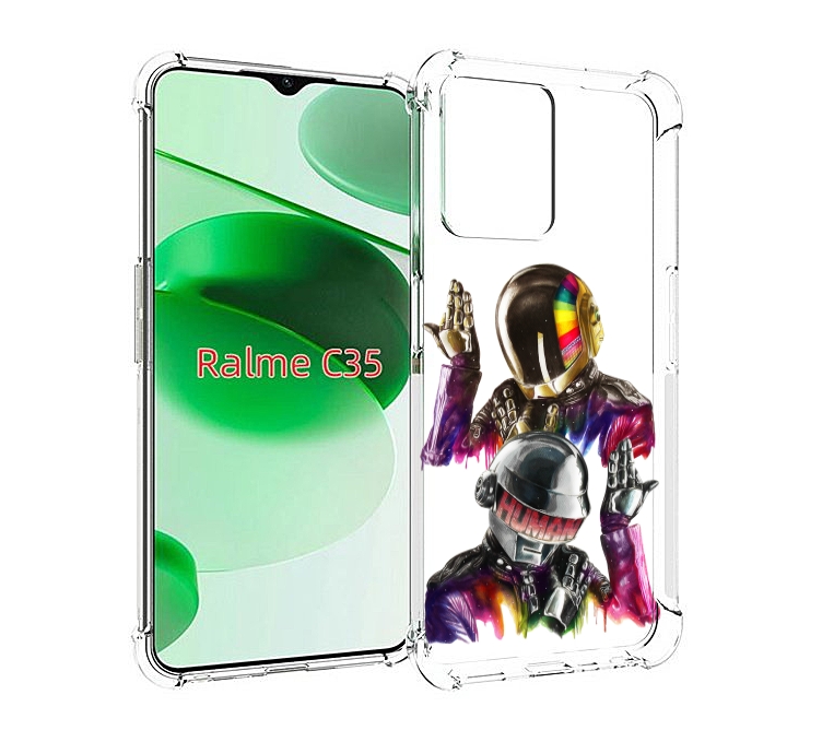 

Чехол MyPads диско космонавты для Realme C35 / Narzo 50A Prime, Прозрачный, Tocco
