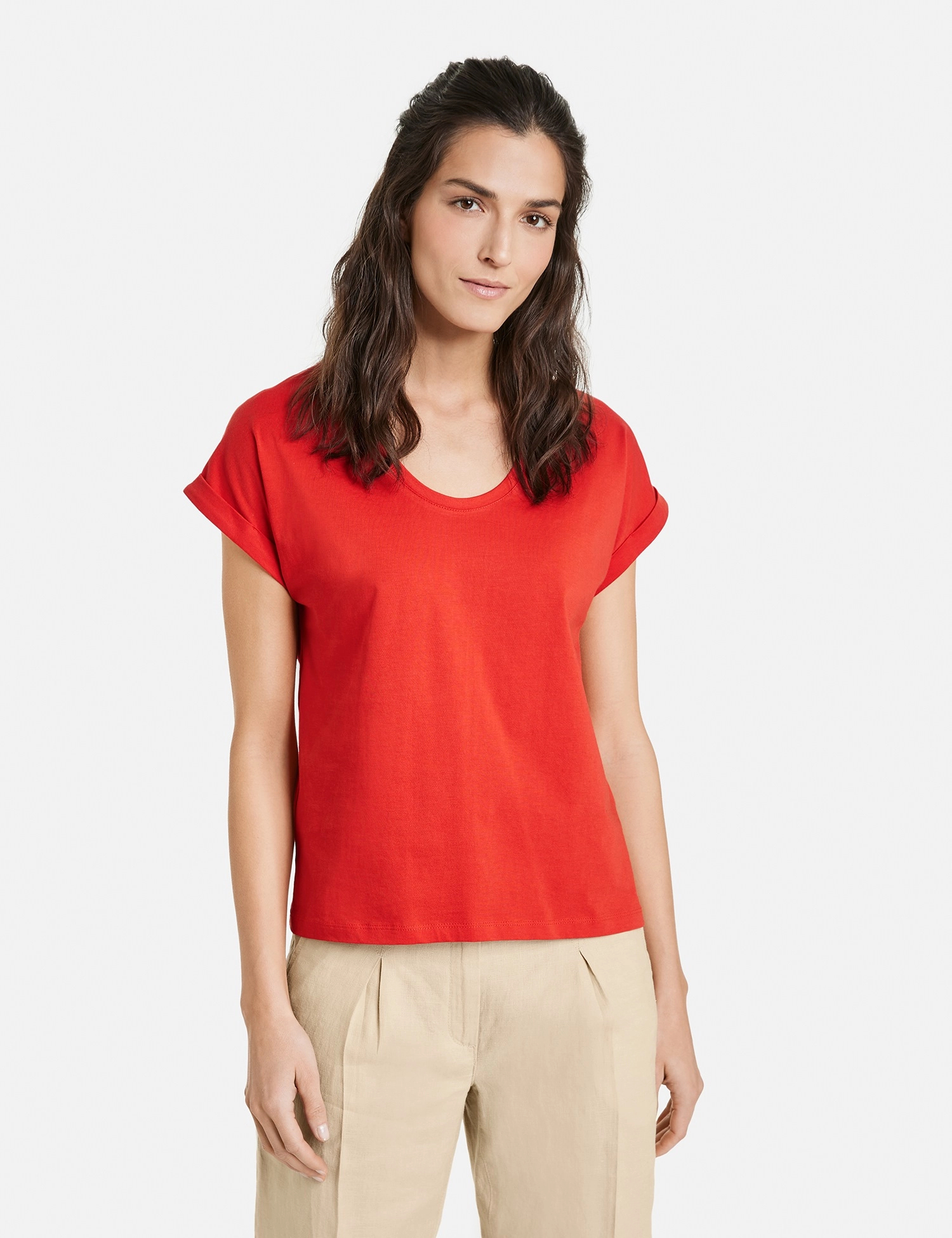 

Футболка женская Gerry Weber 870061-44019-60699 красная 34, Красный, 870061-44019
