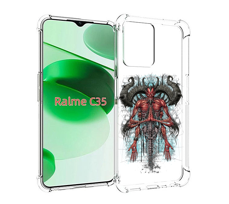 

Чехол MyPads дьявол для Realme C35 / Narzo 50A Prime, Прозрачный, Tocco