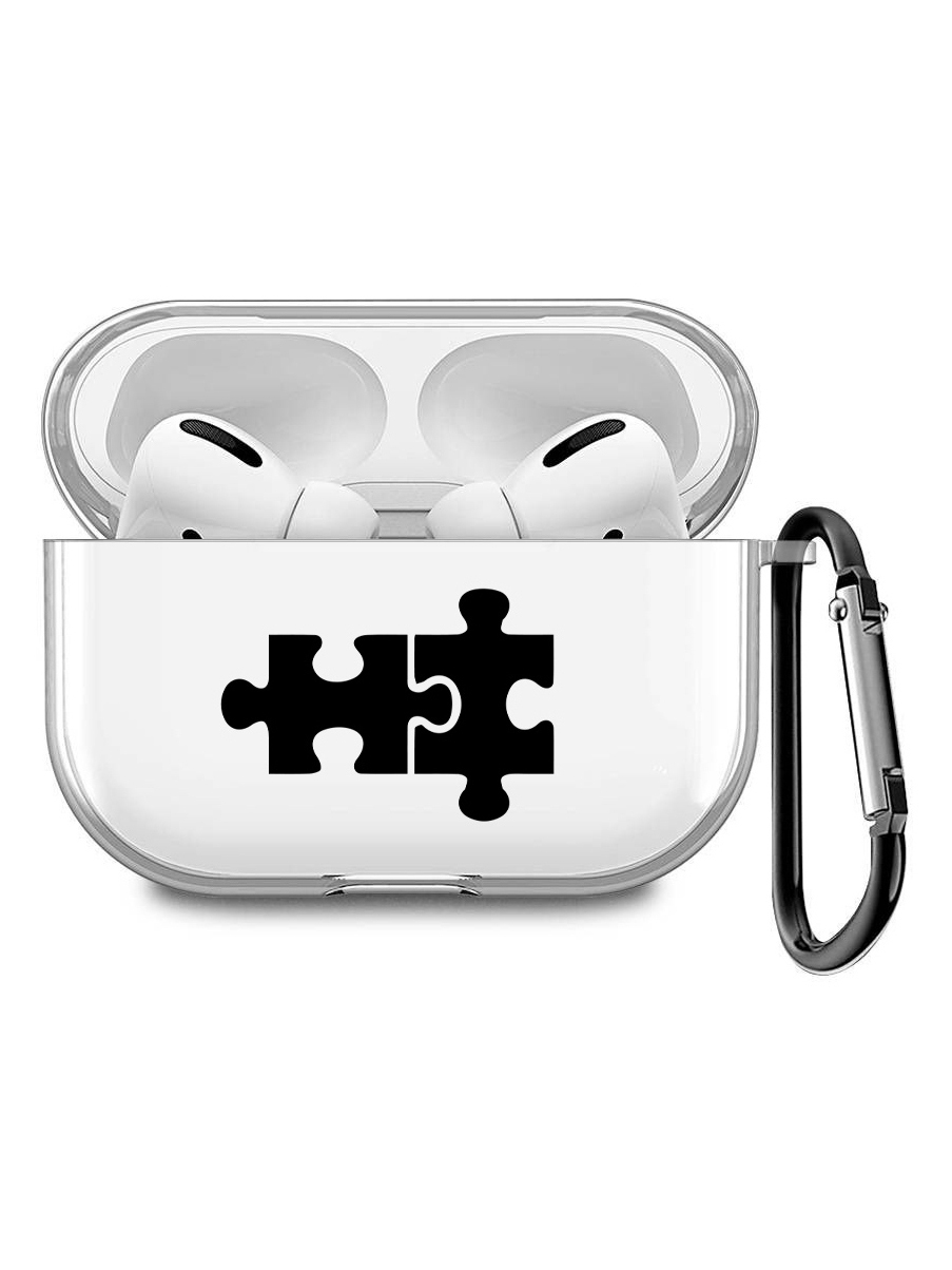 

Силиконовый чехол для наушников Apple AirPods Pro с принтом "Puzzle", Прозрачный;черный, 200008679