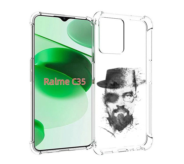 

Чехол MyPads загадочный человек для Realme C35 / Narzo 50A Prime, Прозрачный, Tocco