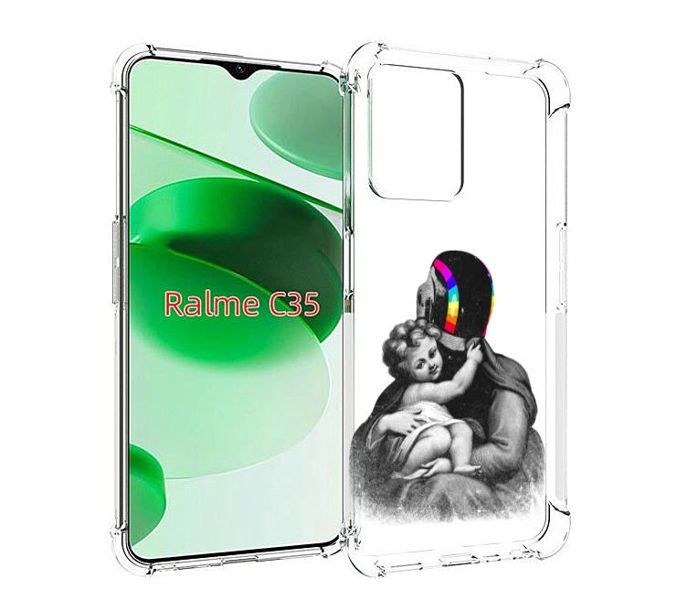 

Чехол MyPads защитник в шлеме для Realme C35 / Narzo 50A Prime, Прозрачный, Tocco