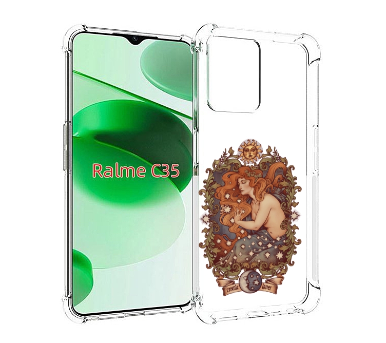 

Чехол MyPads звездная девушка абстракция для Realme C35 / Narzo 50A Prime, Прозрачный, Tocco