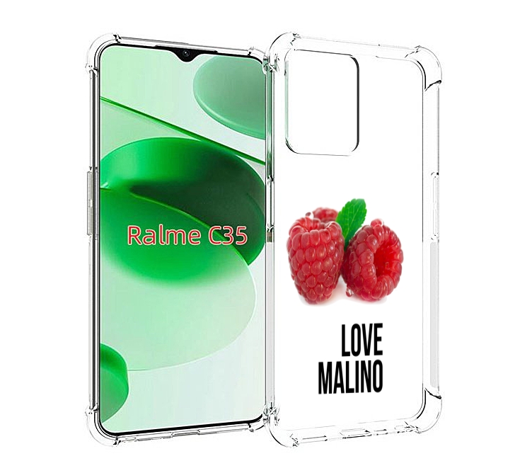 

Чехол MyPads Бренд лове малино для Realme C35 / Narzo 50A Prime, Прозрачный, Tocco