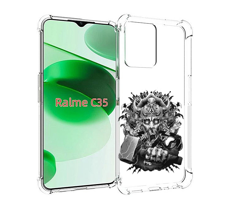 

Чехол MyPads злой тор для Realme C35 / Narzo 50A Prime, Прозрачный, Tocco