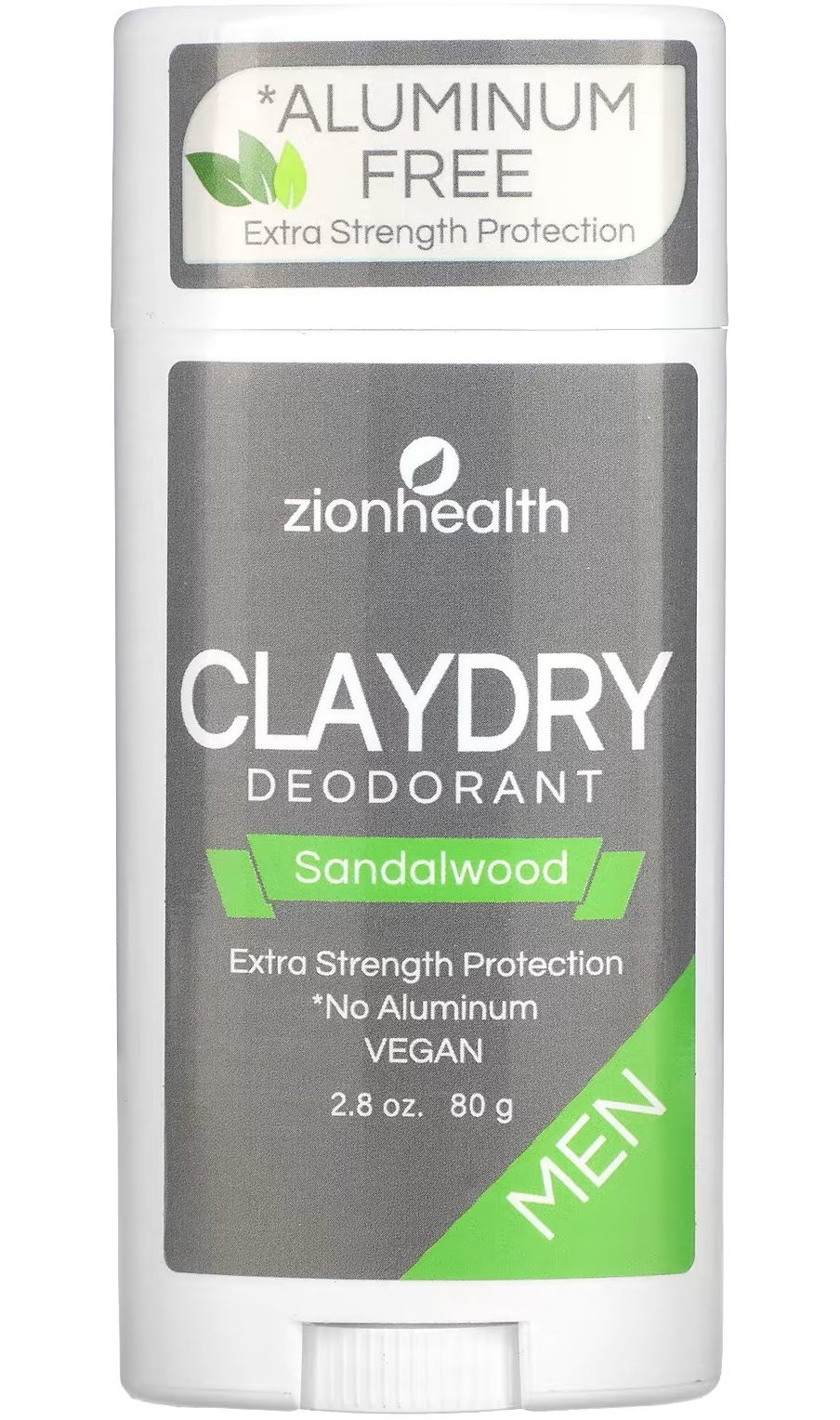 Дезодорант стик Zion Health глиняный Claydry Deodorant Сандал, 80 г