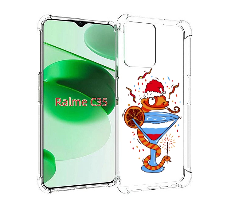 

Чехол MyPads змейка для Realme C35 / Narzo 50A Prime, Прозрачный, Tocco