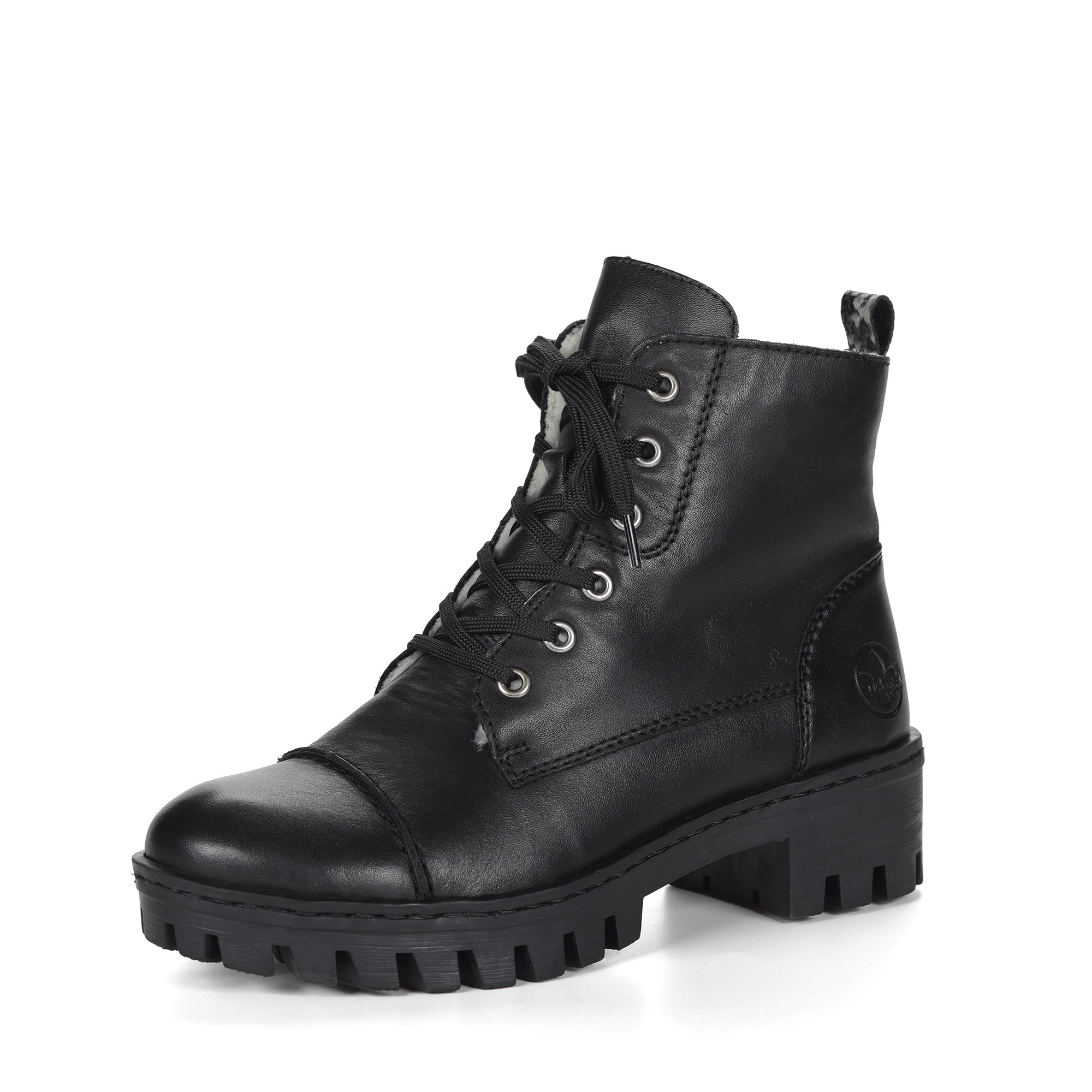 

Черные ботинкииз Rieker 75722-01 р.40, 75722-01