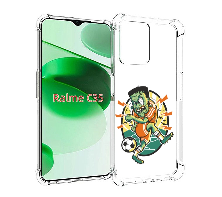 

Чехол MyPads зомби футболист для Realme C35 / Narzo 50A Prime, Прозрачный, Tocco