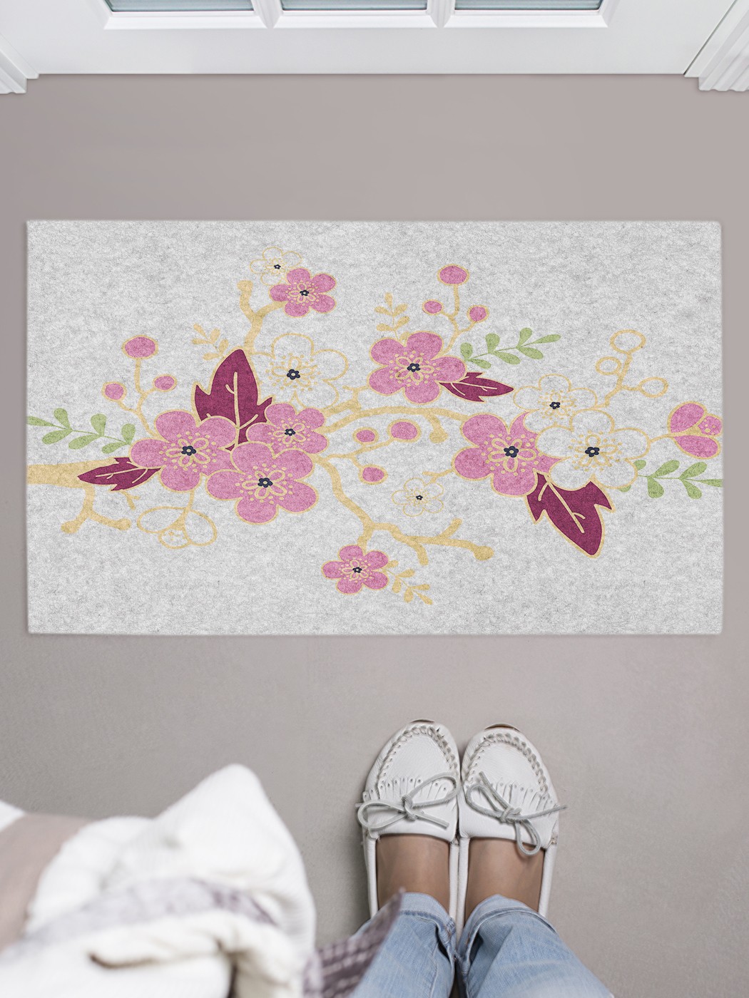 

Придверный коврик в прихожую для обуви, на резиновой основе, 75x45 см door_80027 JoyArty