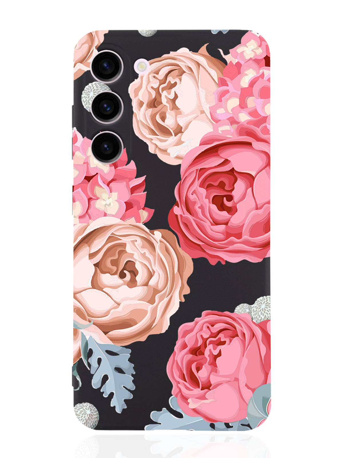 

Чехол MustHaveCase для Samsung Galaxy S23+ Пионы черный, Розовый