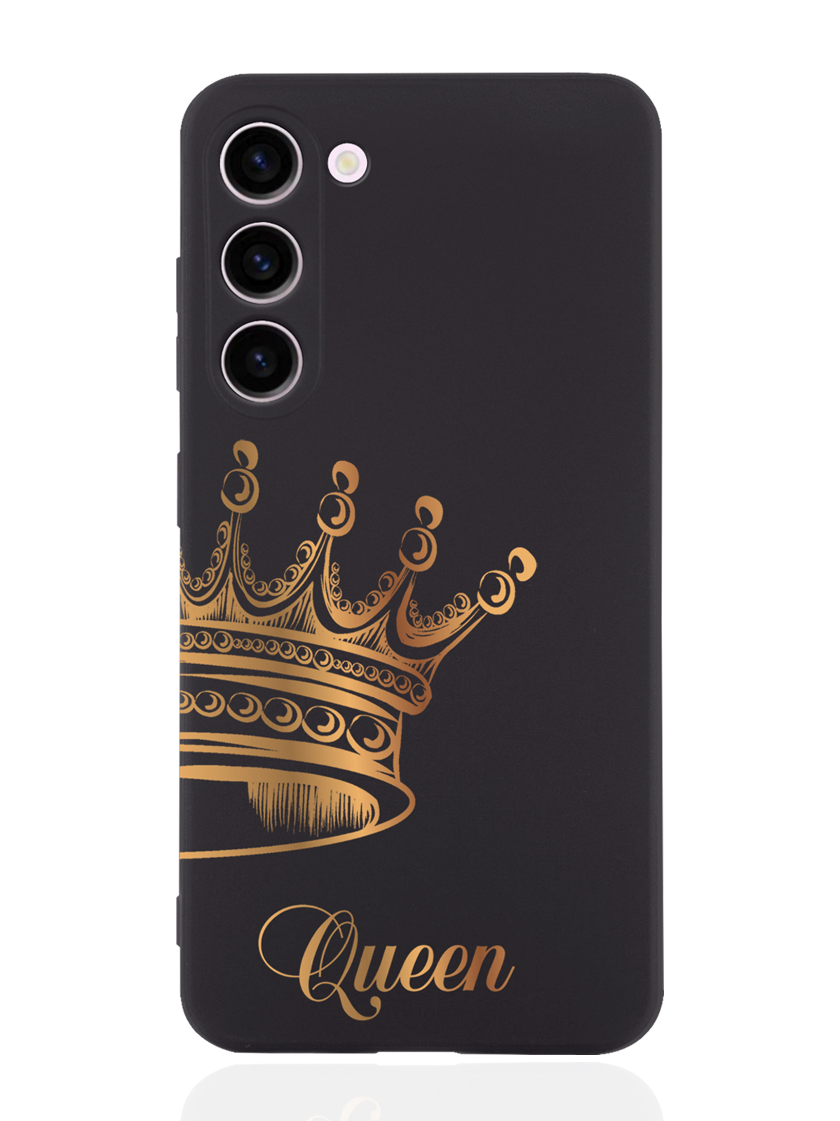 фото Чехол musthavecase для samsung galaxy s23+ парный чехол корона queen черный