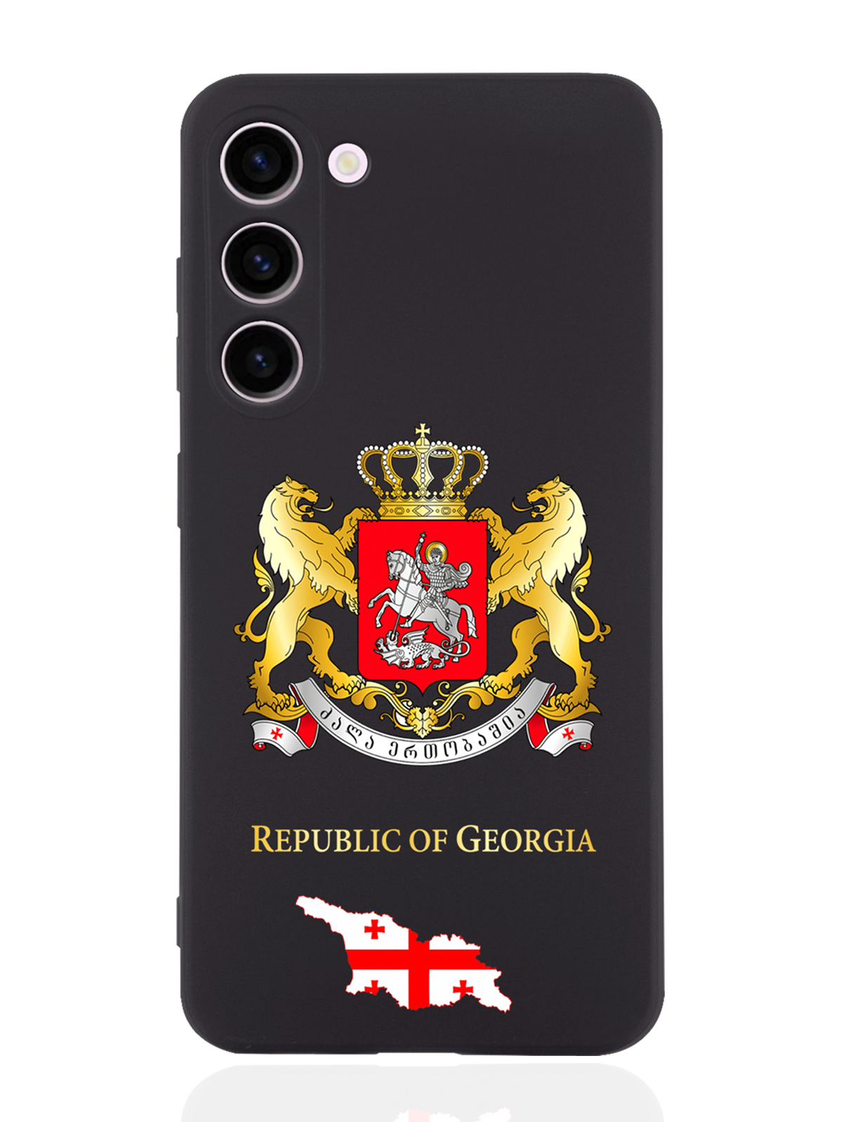 

Чехол SignumCase для Samsung Galaxy S23+ Герб Грузии черный, Разноцветный