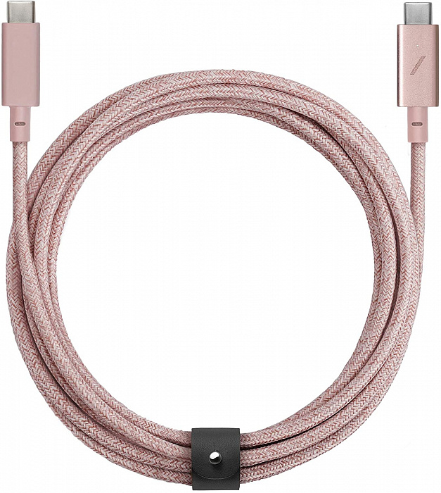 Кабель Native Union, USB Type-C - USB Type-C, 100W, 2,4 м, розовый