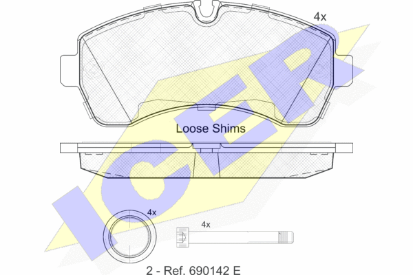 

Колодки Дисковые Передние Мв Sрrintеr 509Сdi-518Сdi, Vw Сrаftеr 50 2.5Тdi 06> ICER 141785