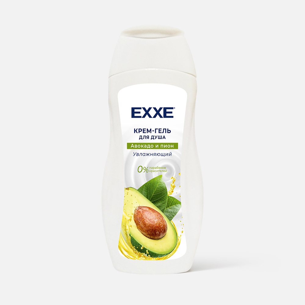 фото Крем-гель для душа exxe увлажняющий, с авокадо и пионом, 400 мл