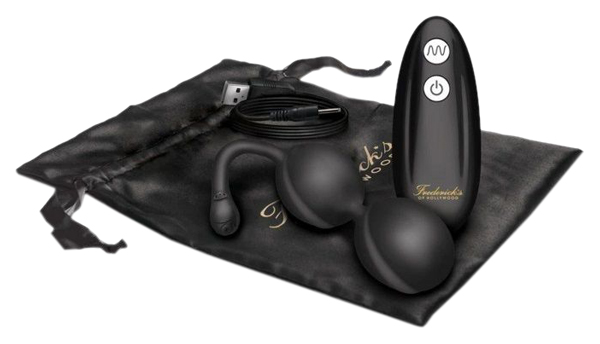 Вагинальные шарики Fredericks Of Hollywood с пультом ДУ черные
