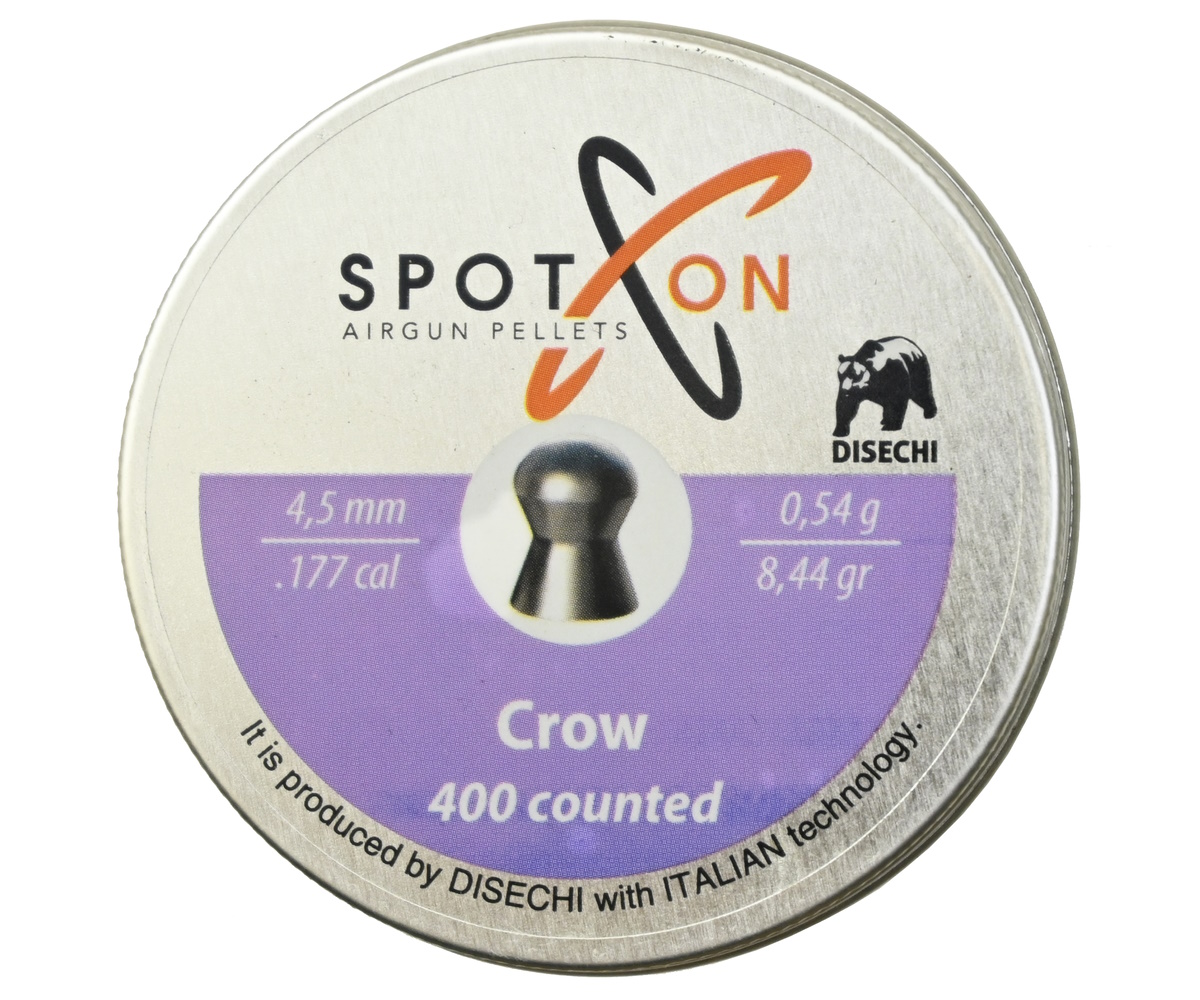 

Пули SPOTON Crow 4,5 мм, 0,54 г (400 штук), Серый