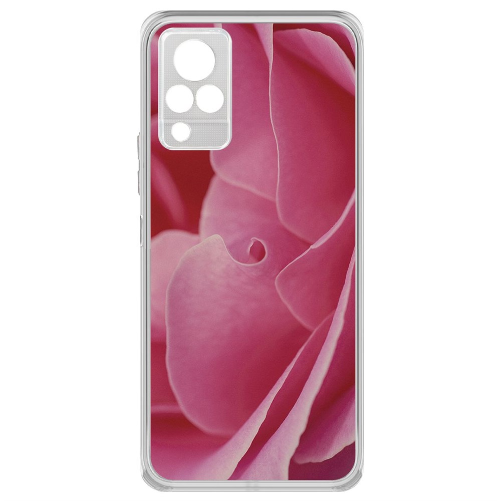 

Чехол-накладка Krutoff Clear Case Лепестки для Vivo V21, Прозрачный