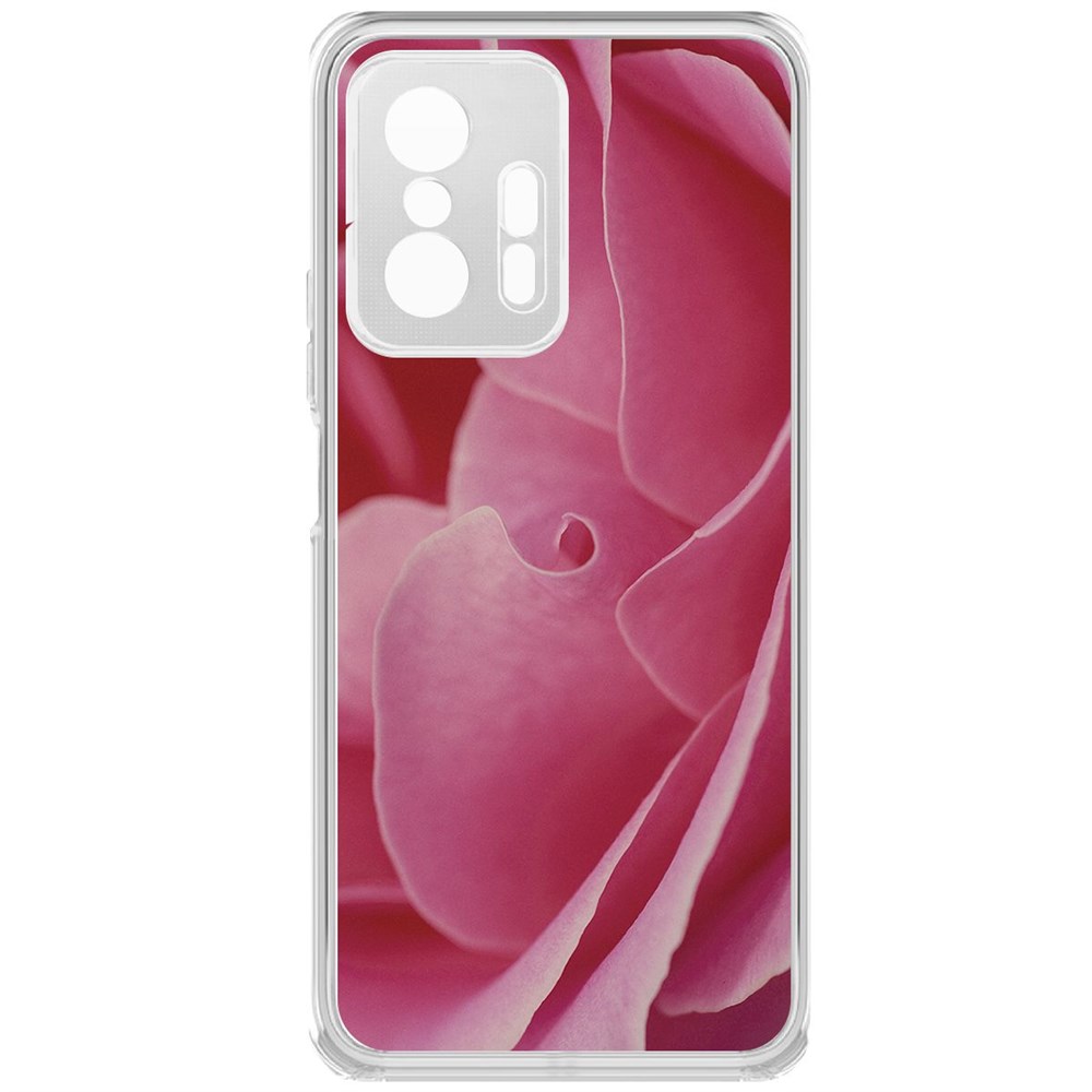 

Чехол-накладка Krutoff Clear Case Лепестки для Xiaomi 11T Pro, Прозрачный
